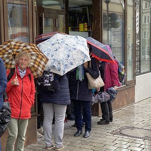 Ankunft bei Regen