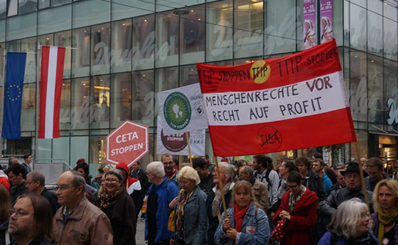 Demo TTIP Linz, Oktober 2014