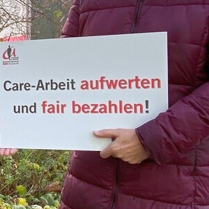 Care-Rundgang Forderungsschilder