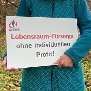 Care-Rundgang Forderungsschilder